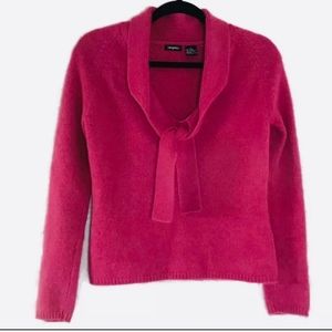 Dark pink Tie neck sweater